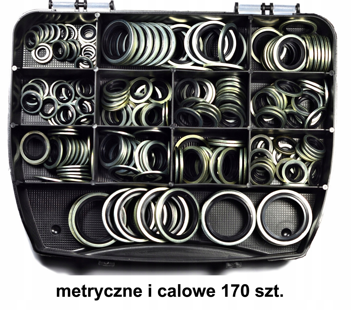 Sada kovových a gumených podložiek 170 ks.